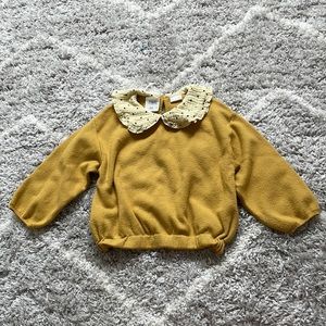 Zara Ruffle collar knit sweater